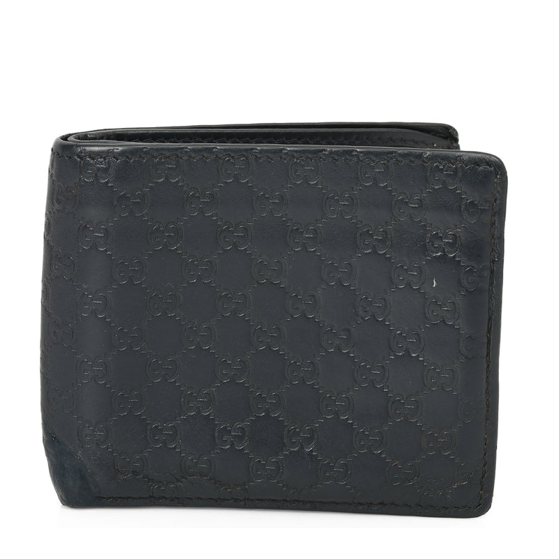 Pre-loved Gucci Microguccissima GG Black Wallet Small