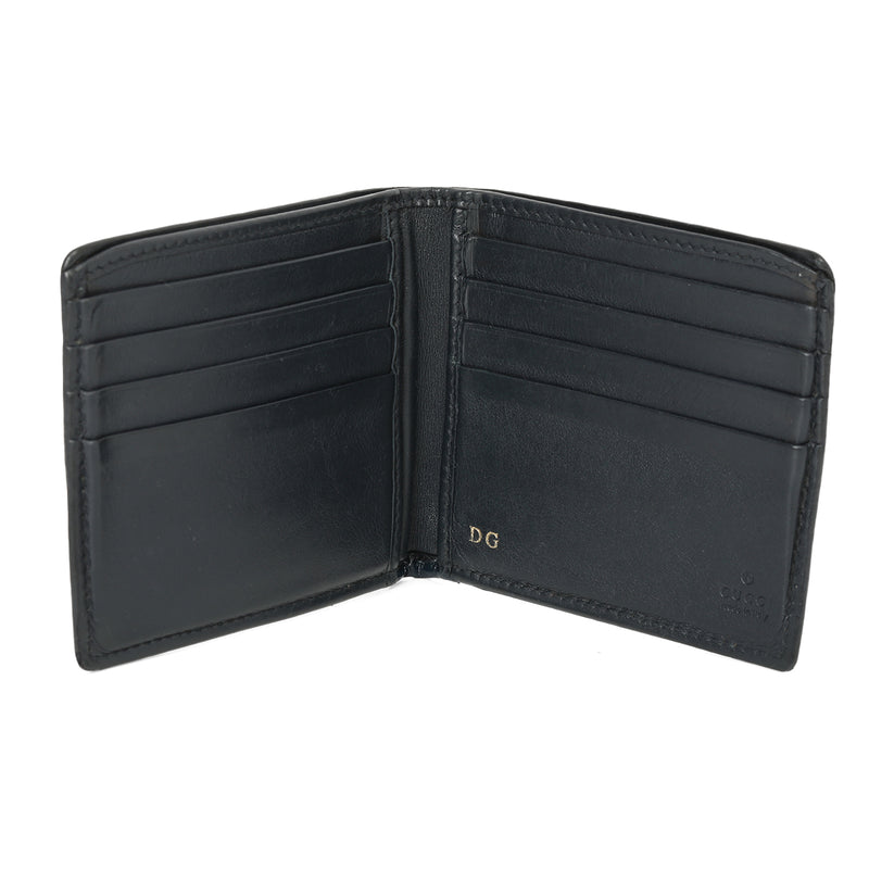 Women pre loved gucci microguccissima gg black wallet small