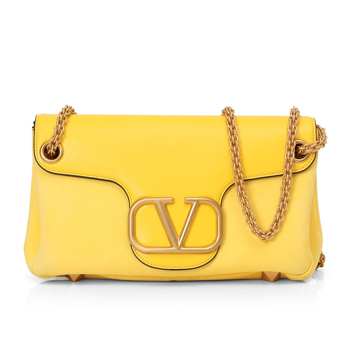 Valentino Garavani VLogo Suede Shoulder Bag Small