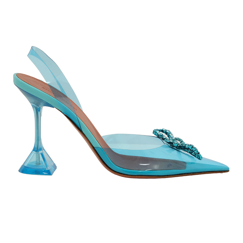 Pre-loved Amina Muaddi Rosie Embellished Slingback Pumps