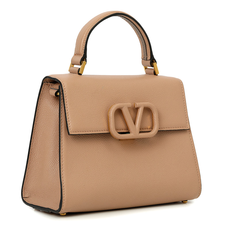 Pre-loved Valentino Vsling Small Grainy Calfskin Handbag