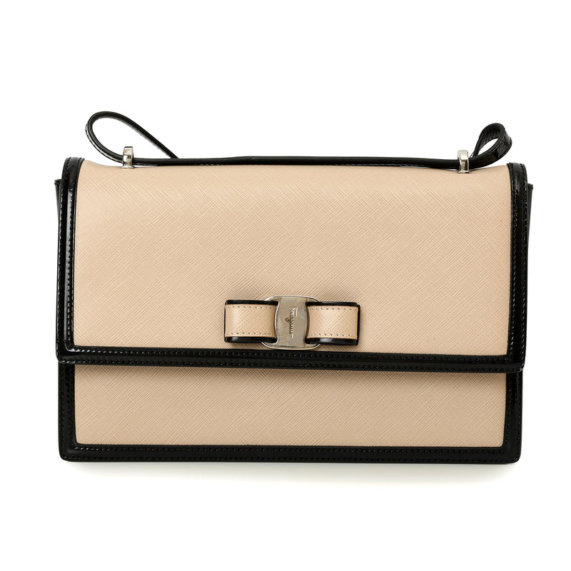 Salvatore Ferragamo Vara Bow Bicolor Shoulder Bag One Size