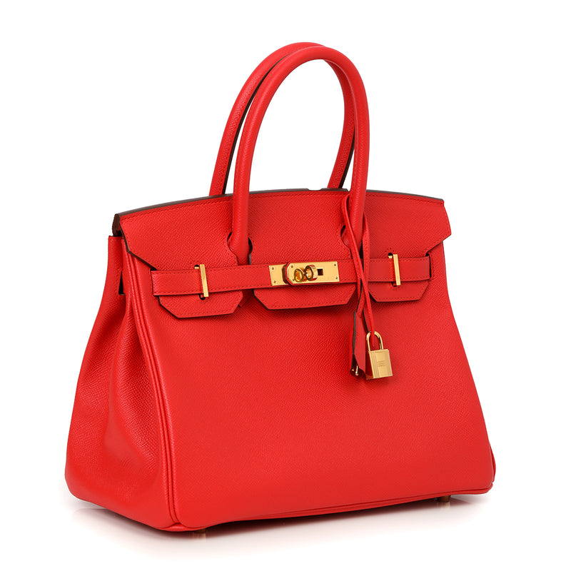 Birkin 30 Red in Epsom Leather With Gold Hardware