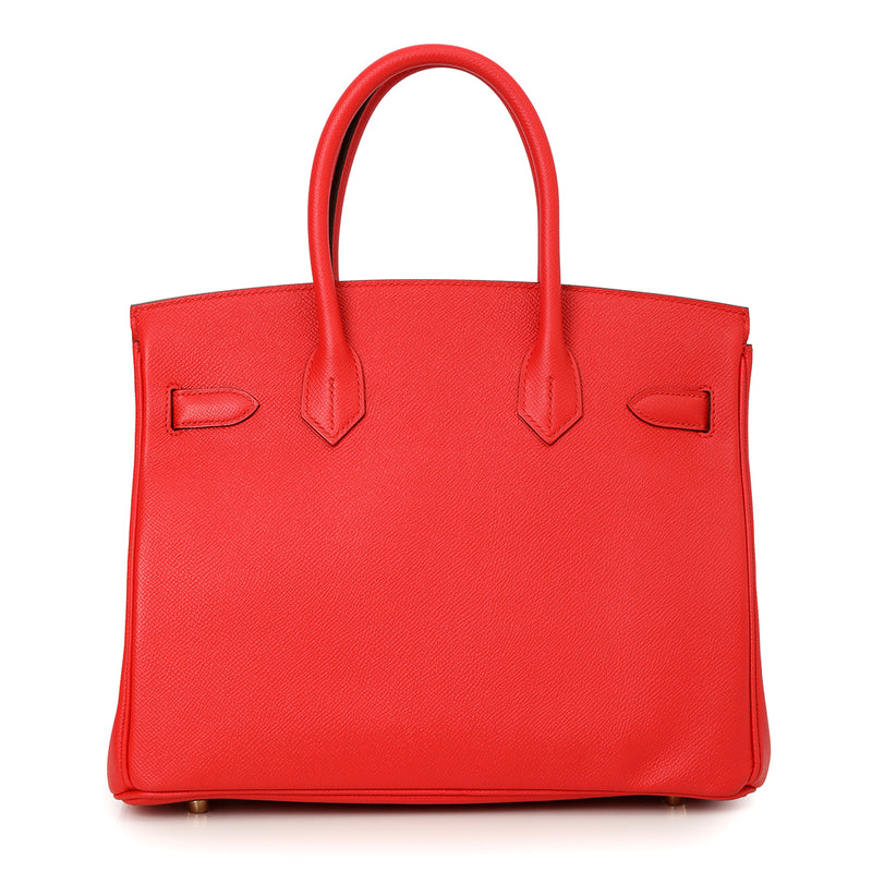 Birkin 30 Red in Epsom Leather With Gold Hardware
