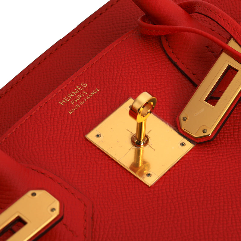 Birkin 30 Red in Epsom Leather With Gold Hardware