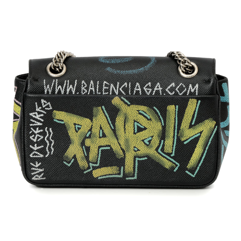 Balenciaga BB Graffiti Shoulder Bag One Size