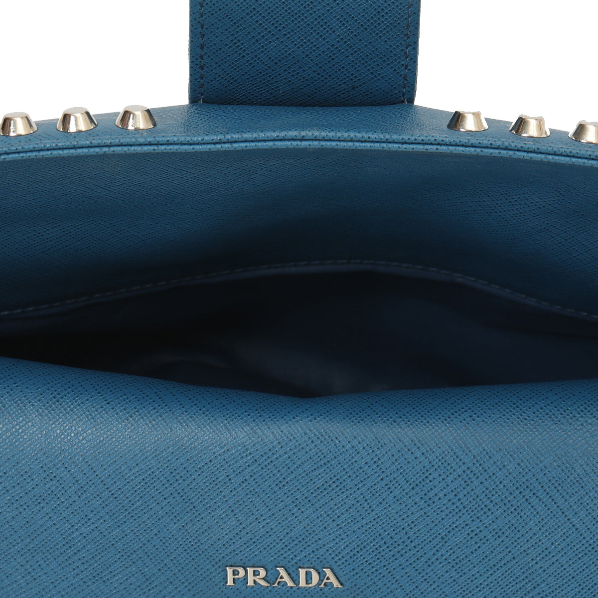 Baguette Bijoux Blue Saffiano Leather Bag One Size