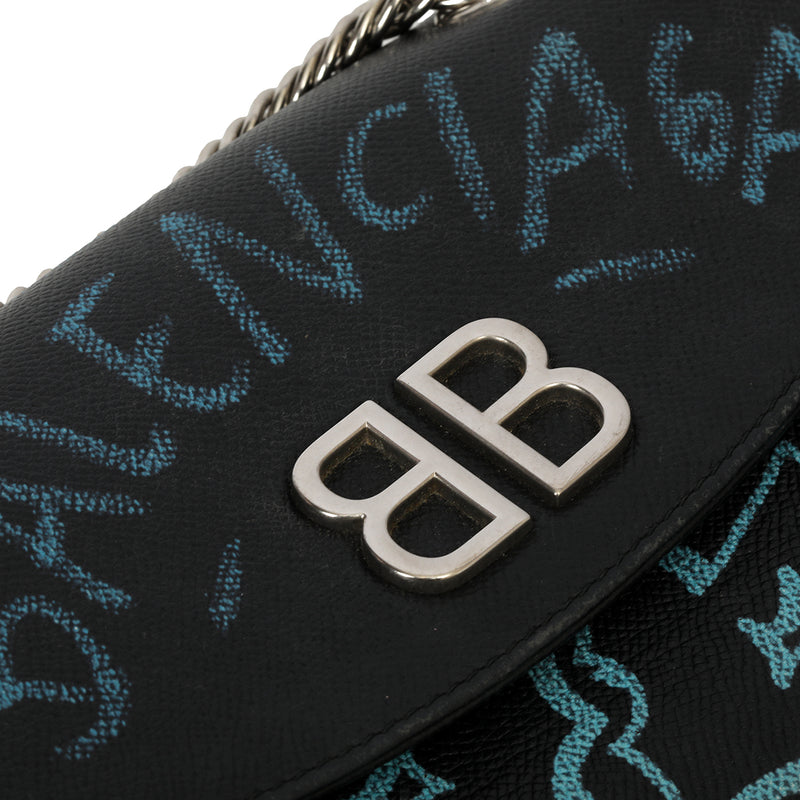 Balenciaga BB Graffiti Shoulder Bag One Size
