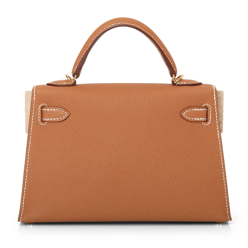 Gold On Gold Mini kelly in Epsom Leather