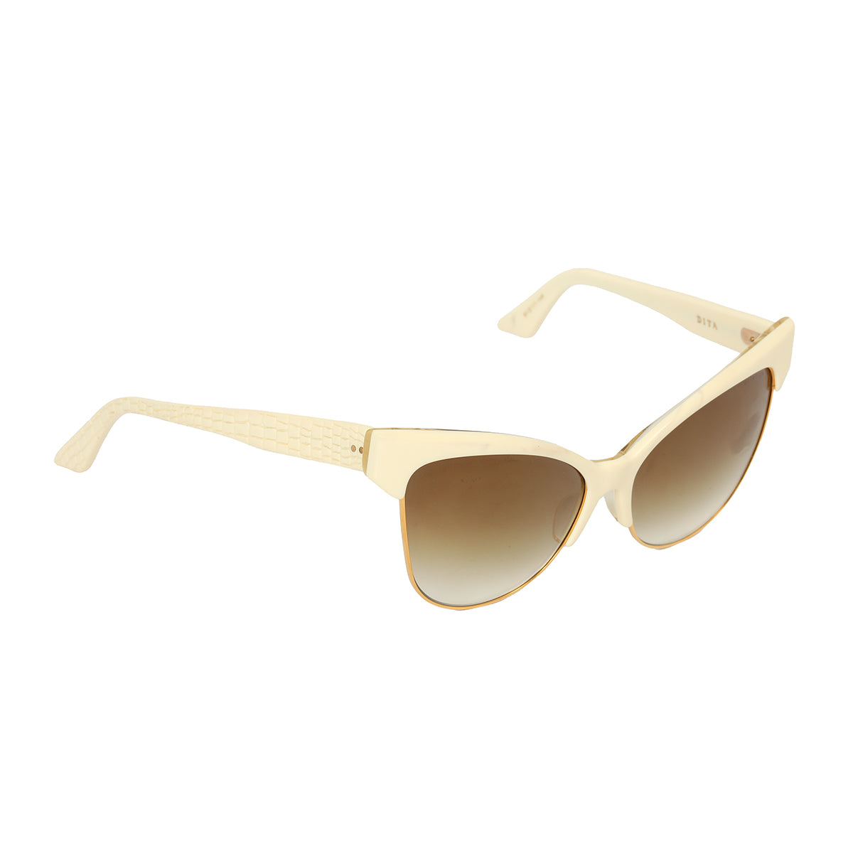 Temptation Off-White Cat Eye Sunglasses One Size