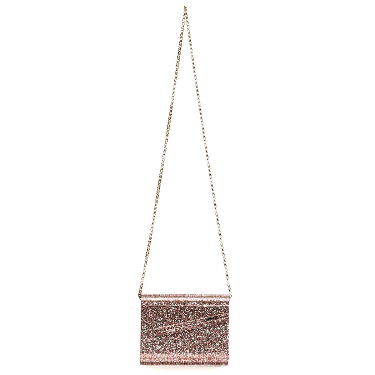 Candy Coarse Glitter Clutch With Chain Strap One Size