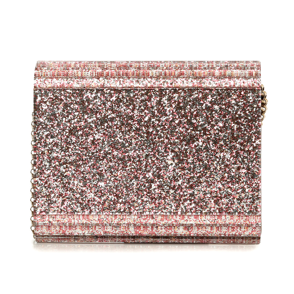 Candy Coarse Glitter Clutch With Chain Strap One Size