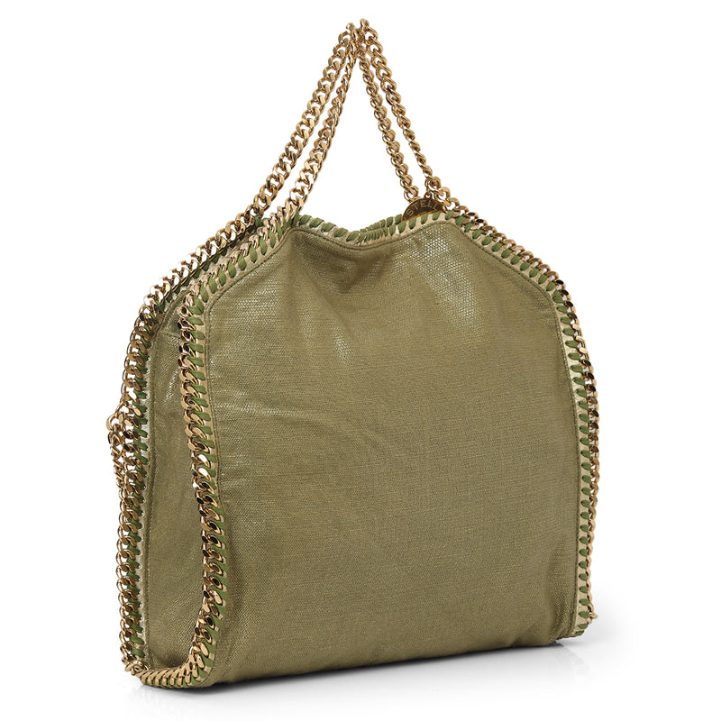 Metallic Woven Small Falabella Tote