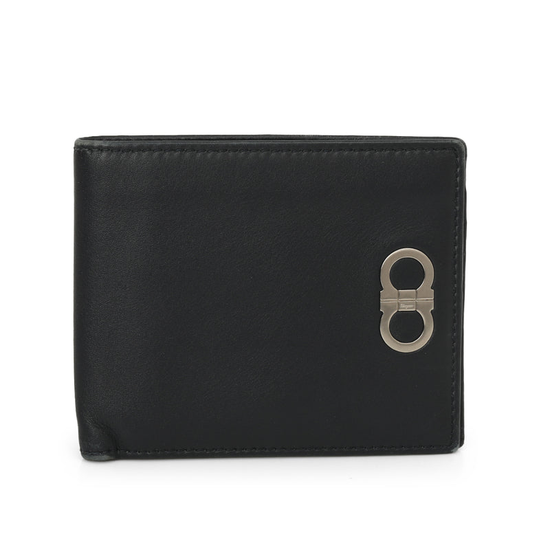 Pre-loved Salvatore Ferragamo Solid Black Wallet Small