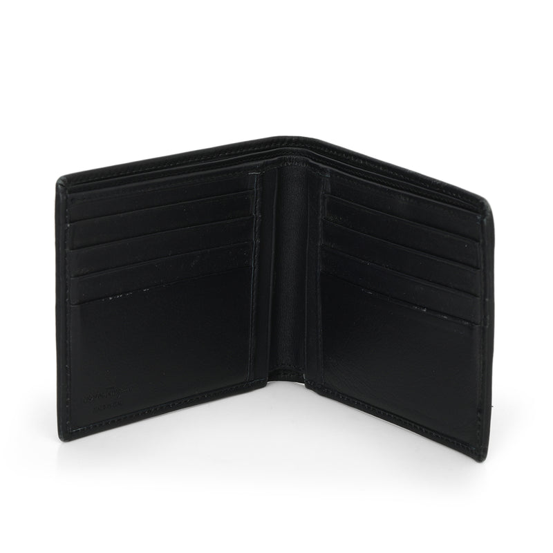 Pre loved salvatore ferragamo solid black wallet small price
