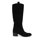 Women's Black Suede Signature Boots - 37.5