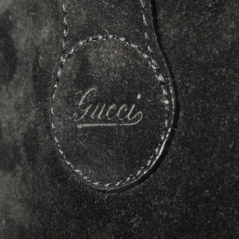 Women's Black Suede Signature Boots - 37.5