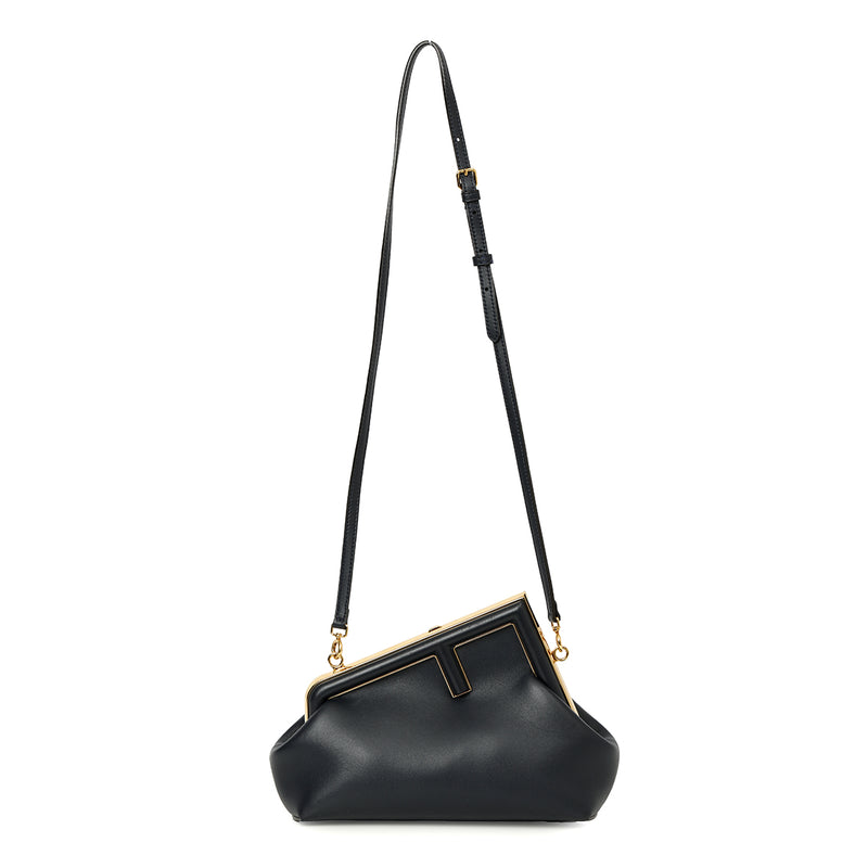 First Small Navy Nappa Leather Bag