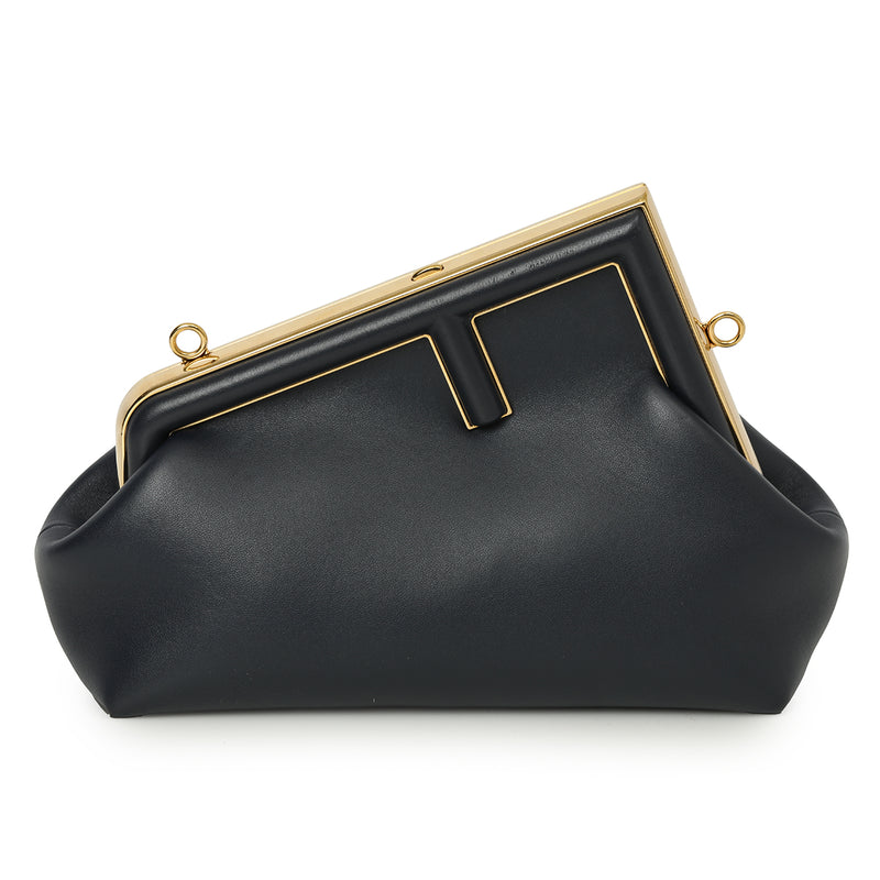 First Small Navy Nappa Leather Bag