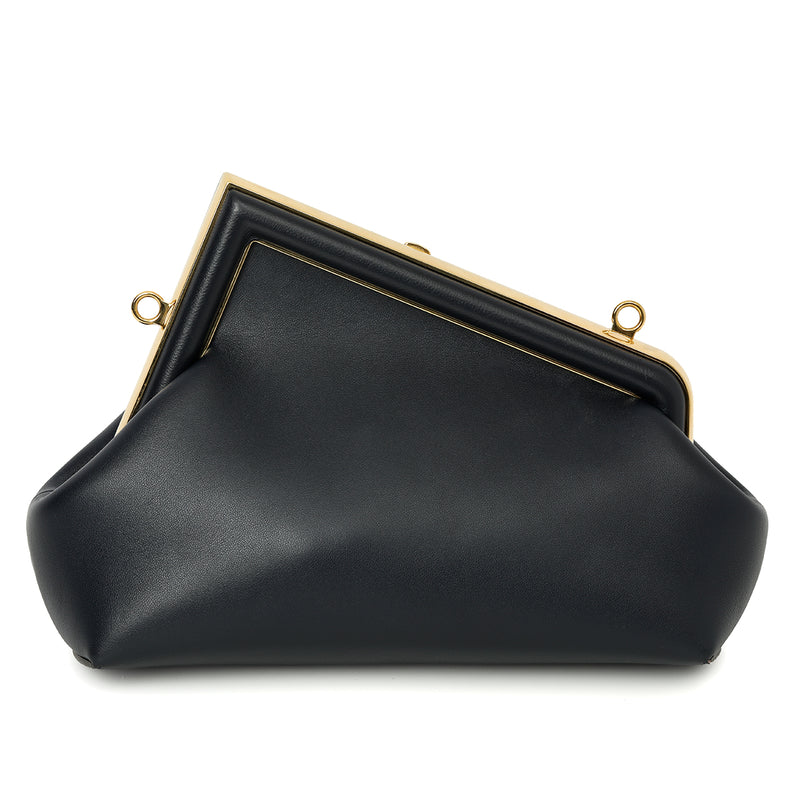First Small Navy Nappa Leather Bag