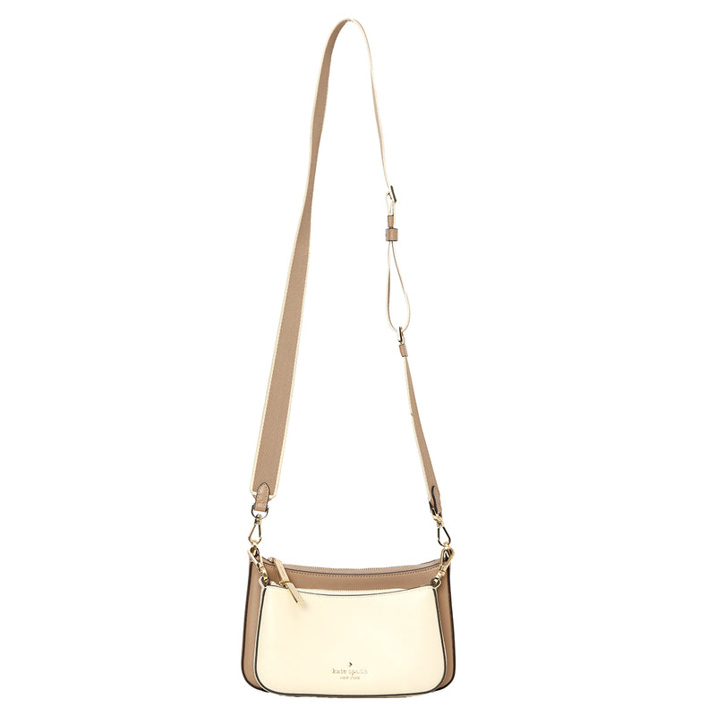 Duet Colorblock Saffiano Leather Crossbody Bag Small