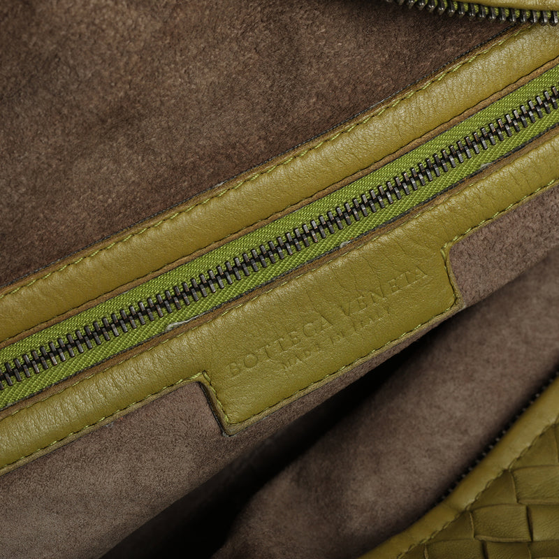 Pre-loved Bottega Veneta Woven Nappa Leather Montaigne Satchel Bag