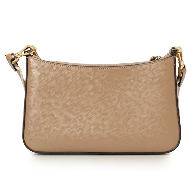 Duet Colorblock Saffiano Leather Crossbody Bag Small