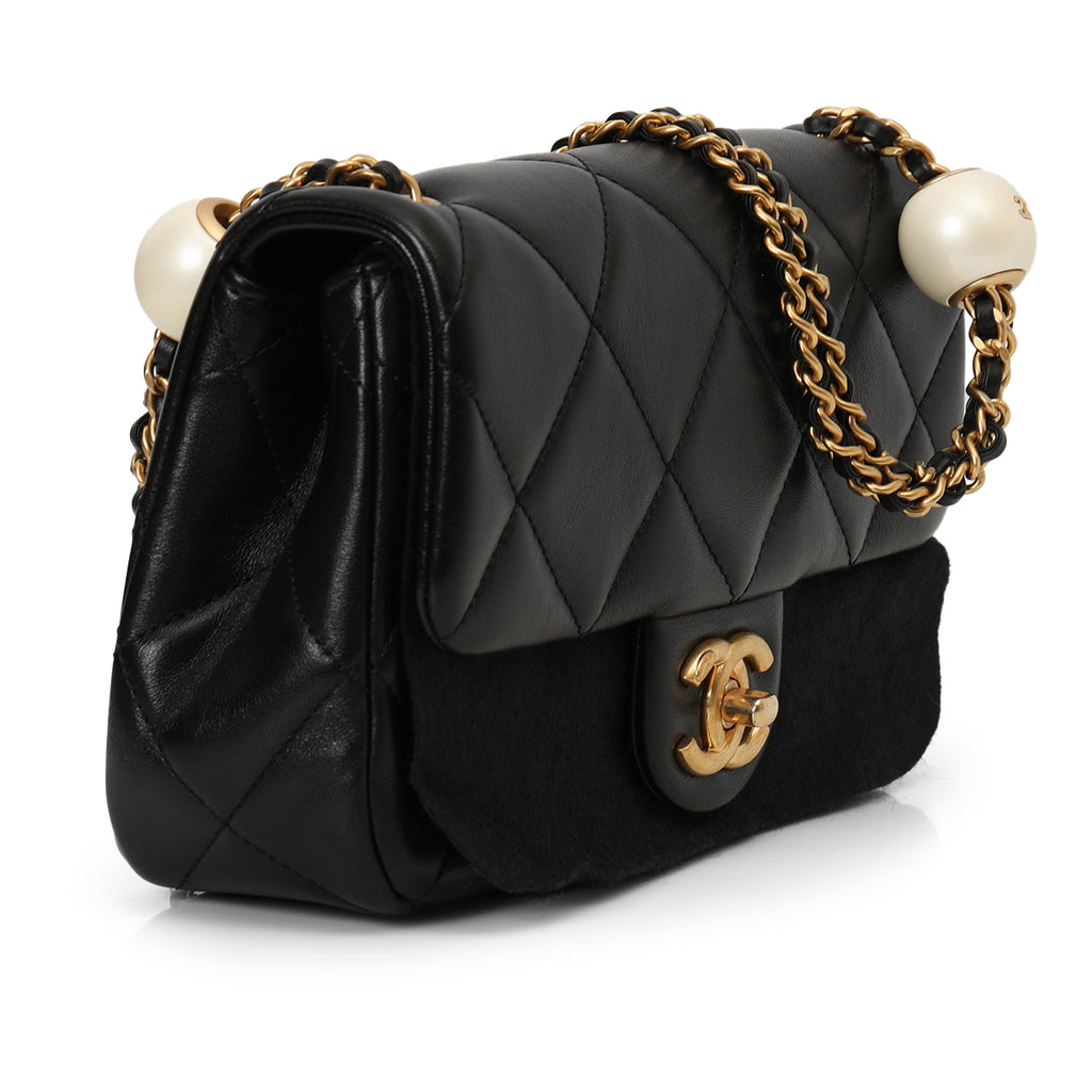 小物 CHANEL シャネル CHANEL ミニボーイシャネル15 Vステッチ A67364 ブラック/GD