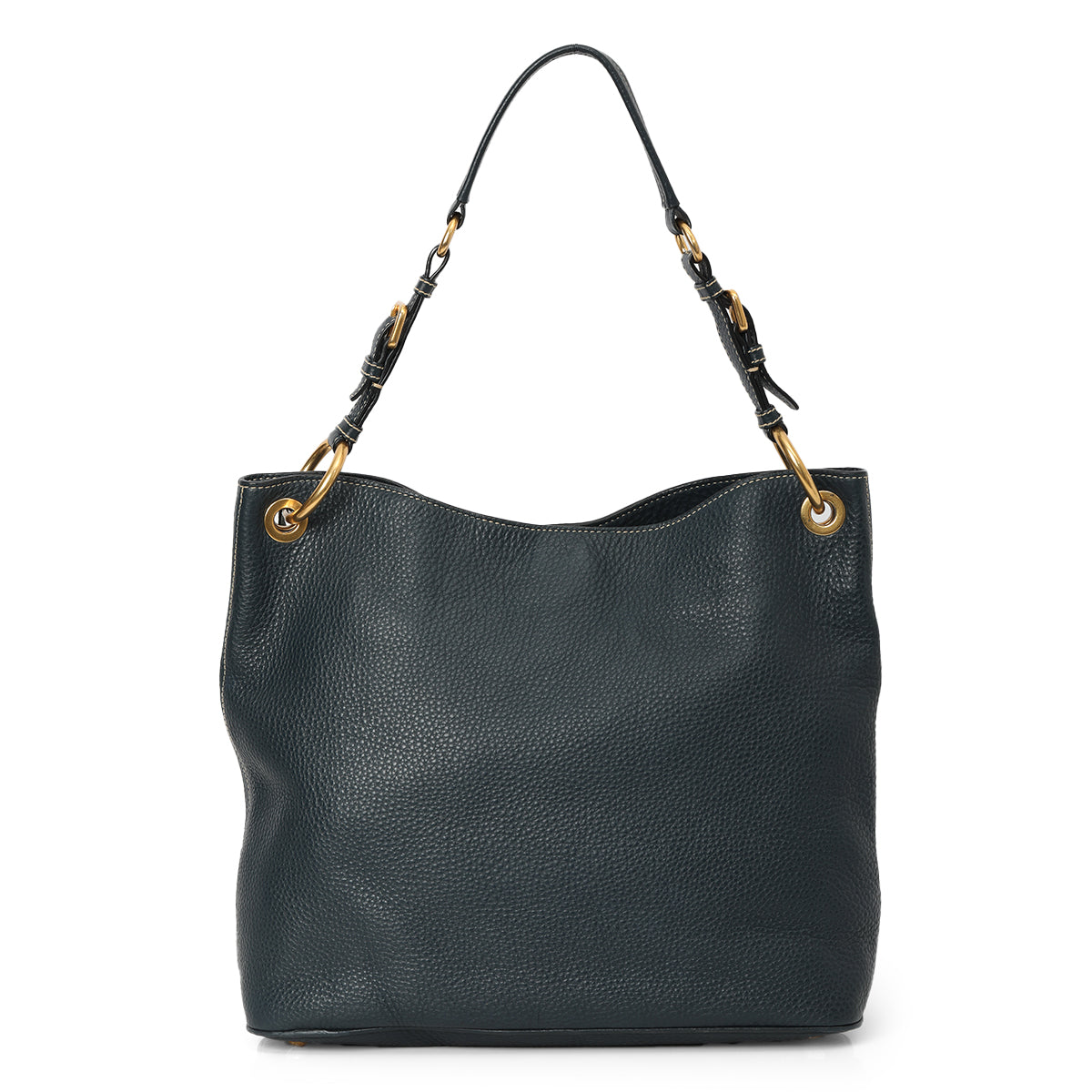 Blue Vitello Diano Cervo Hobo Bag One Size