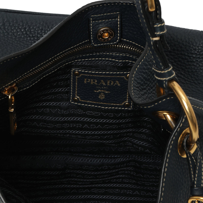 Pre loved prada blue hobo bag one size sale