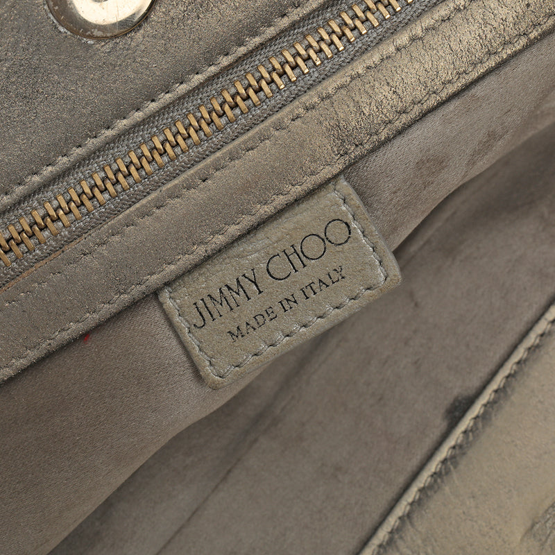 Metallic Suede Chandra Clutch Medium