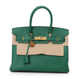 Birkin 30 Malachite Epsom Leather With Gold Hardware