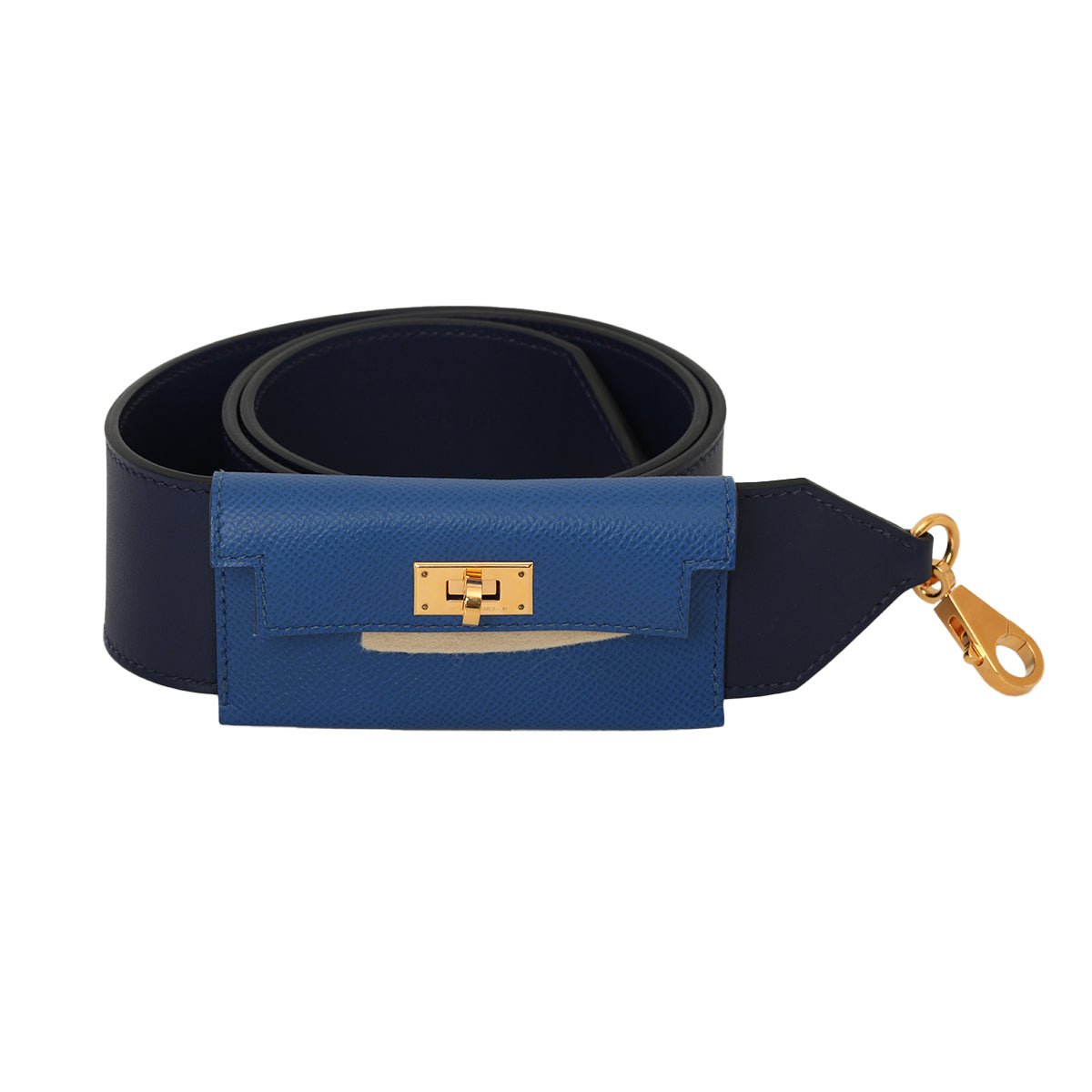 Kelly Pocket Pluch Bag Strap - Blue