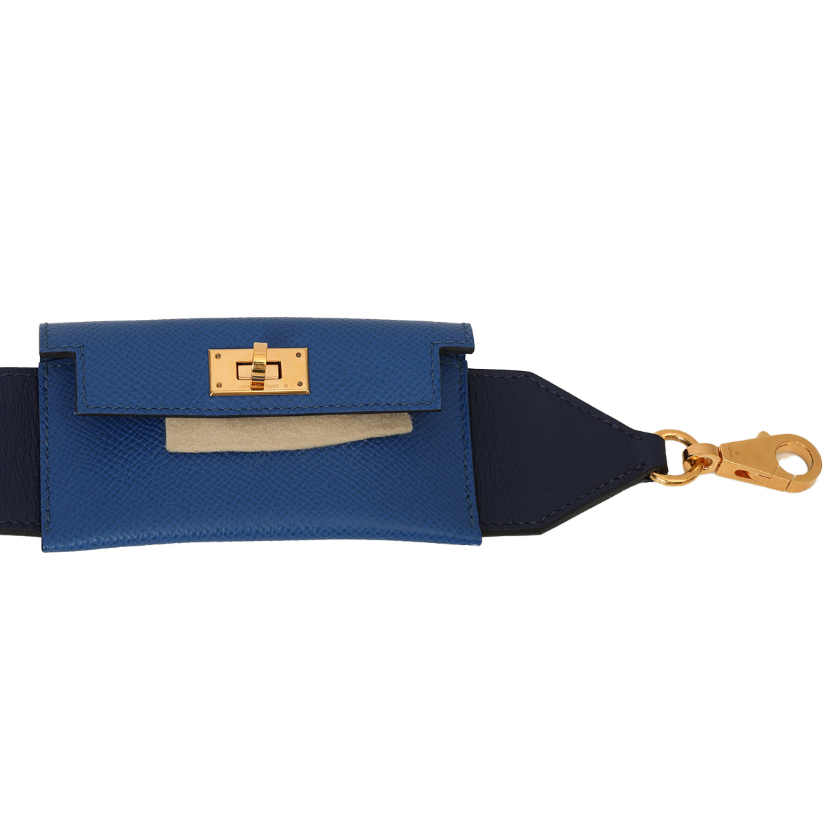 Kelly Pocket Pluch Bag Strap - Blue