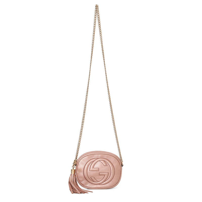 Pebbled Leather Mini Soho Cain Bag