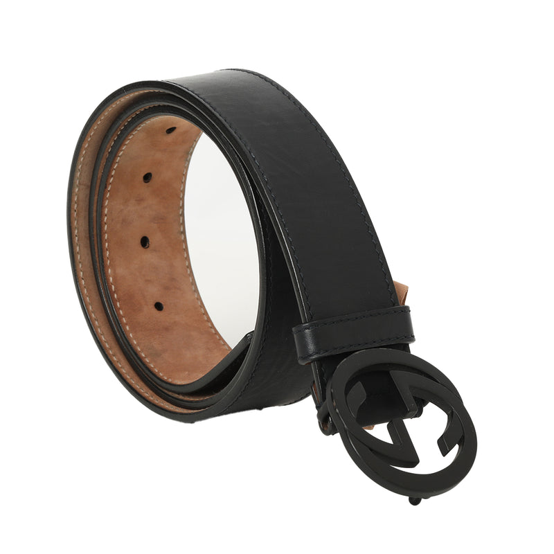 GG Twin Matte Black Waist Belt Size: 36"