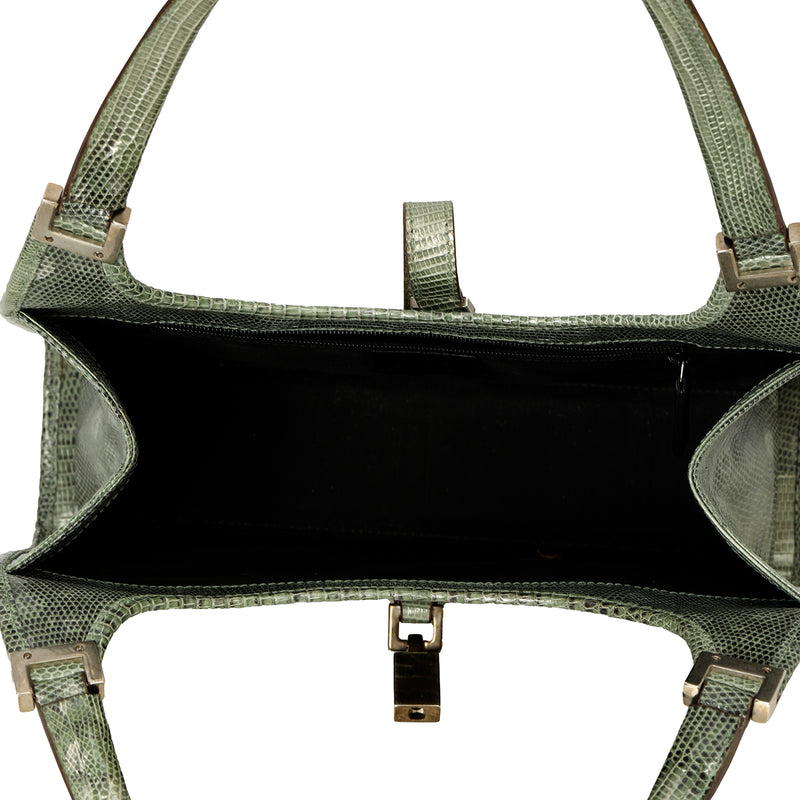 Women pre loved Gucci Jackie Lizard Embossed Bardot Bag One Size