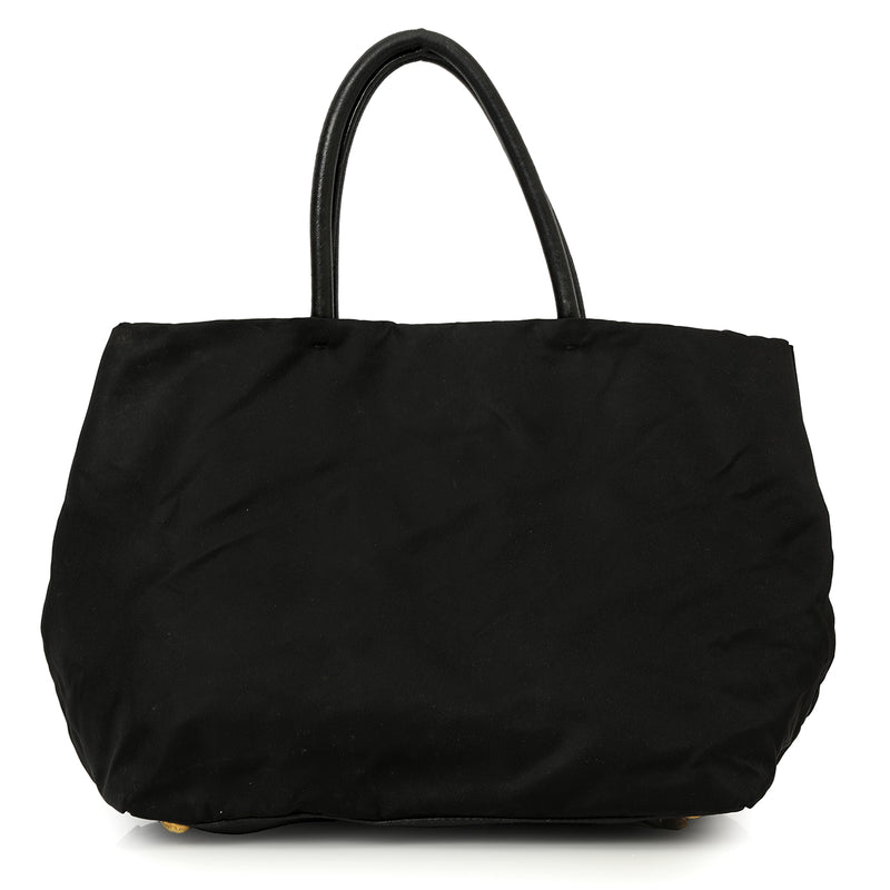 Women pre loved prada black tote one size