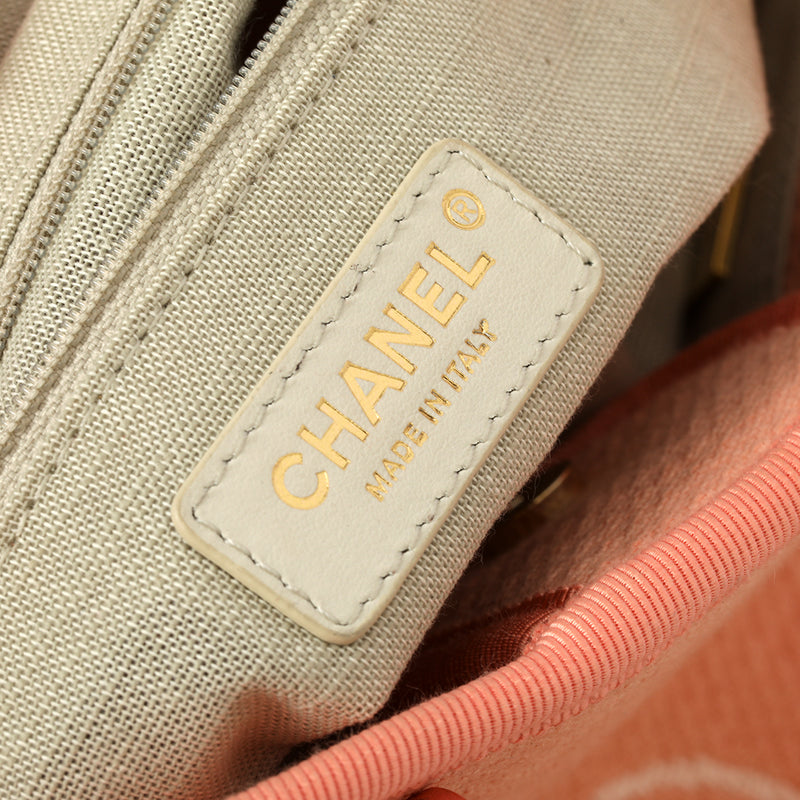 Pre loved chanel canvas small tote bag price