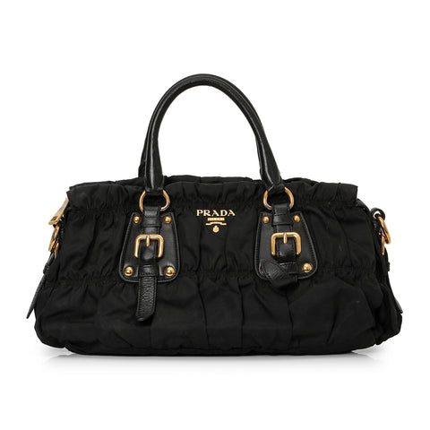 Black Medium Tessuto Handbag