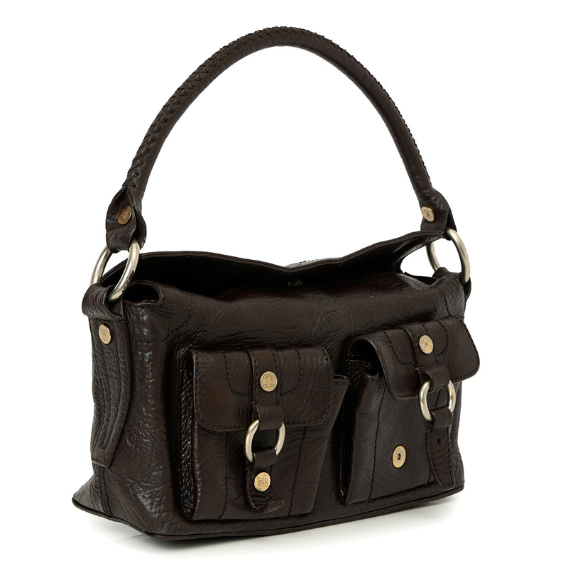 Pre loved celine vintage double pocket bag one size sale