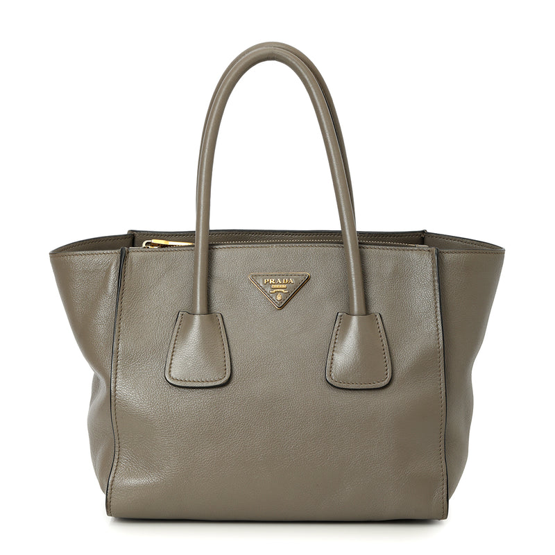 Prada Small Cervo Calf Twin Pocket Tote One Size