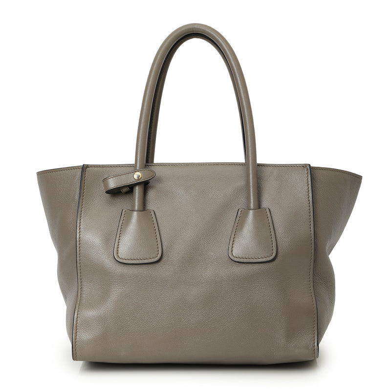 Prada small cervo calf twin pocket tote one size sale