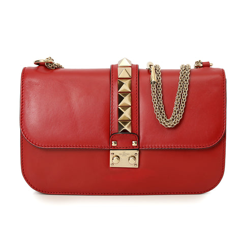 Medium Glam Lock Rockstud Shoulder Bag