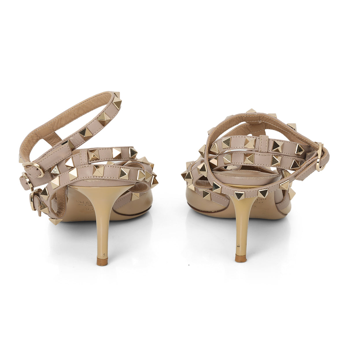 Nude Rockstud Caged Sandal - 39