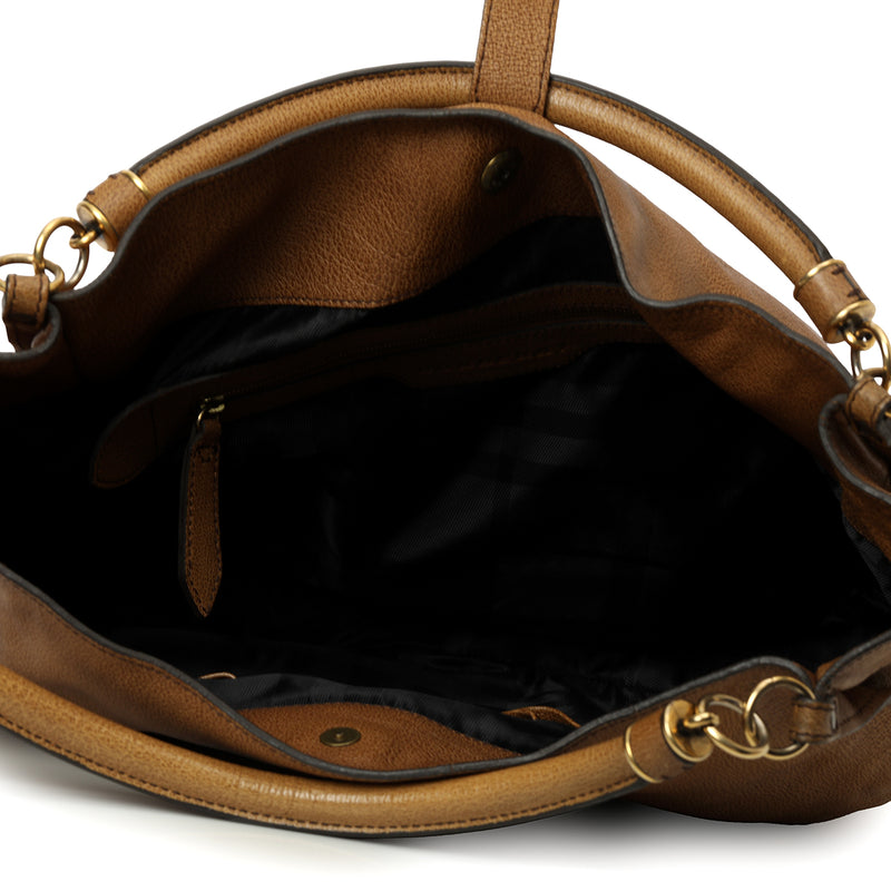 Pre-loved Burberry Brown Hobo Bag Large