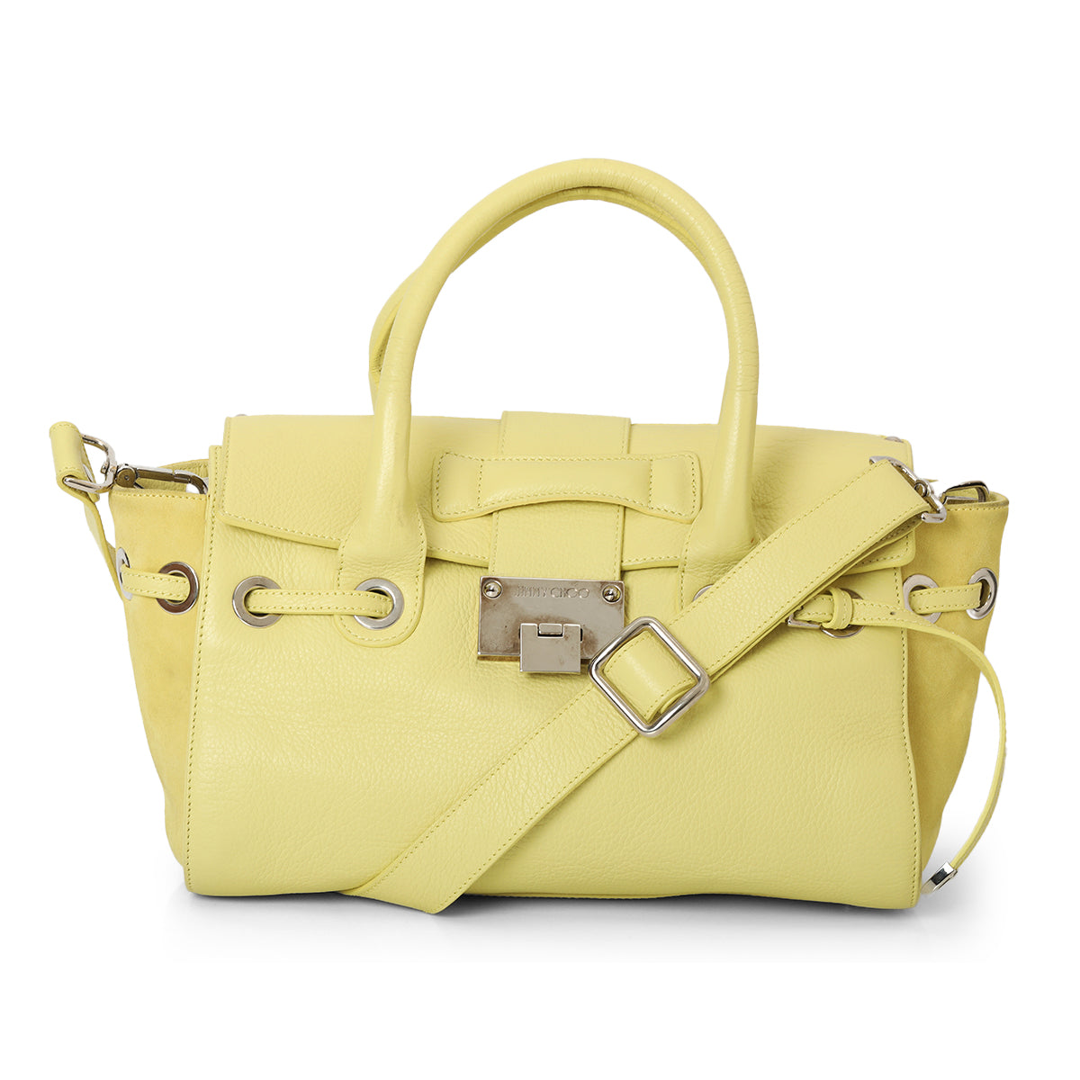 Yellow Leather Small Rosalie Top Handle Bag Medium