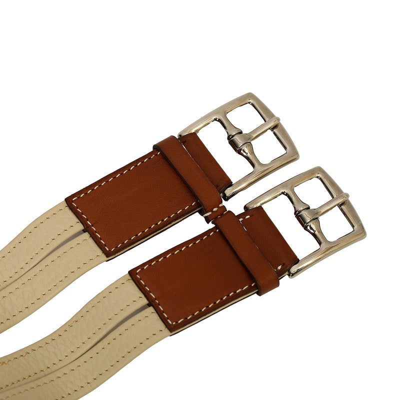 Preloved hermes two tone brown leather double etriviere belt price