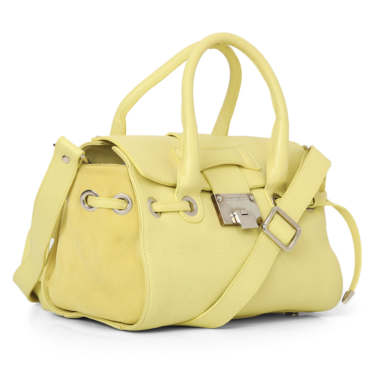 Yellow Leather Small Rosalie Top Handle Bag Medium