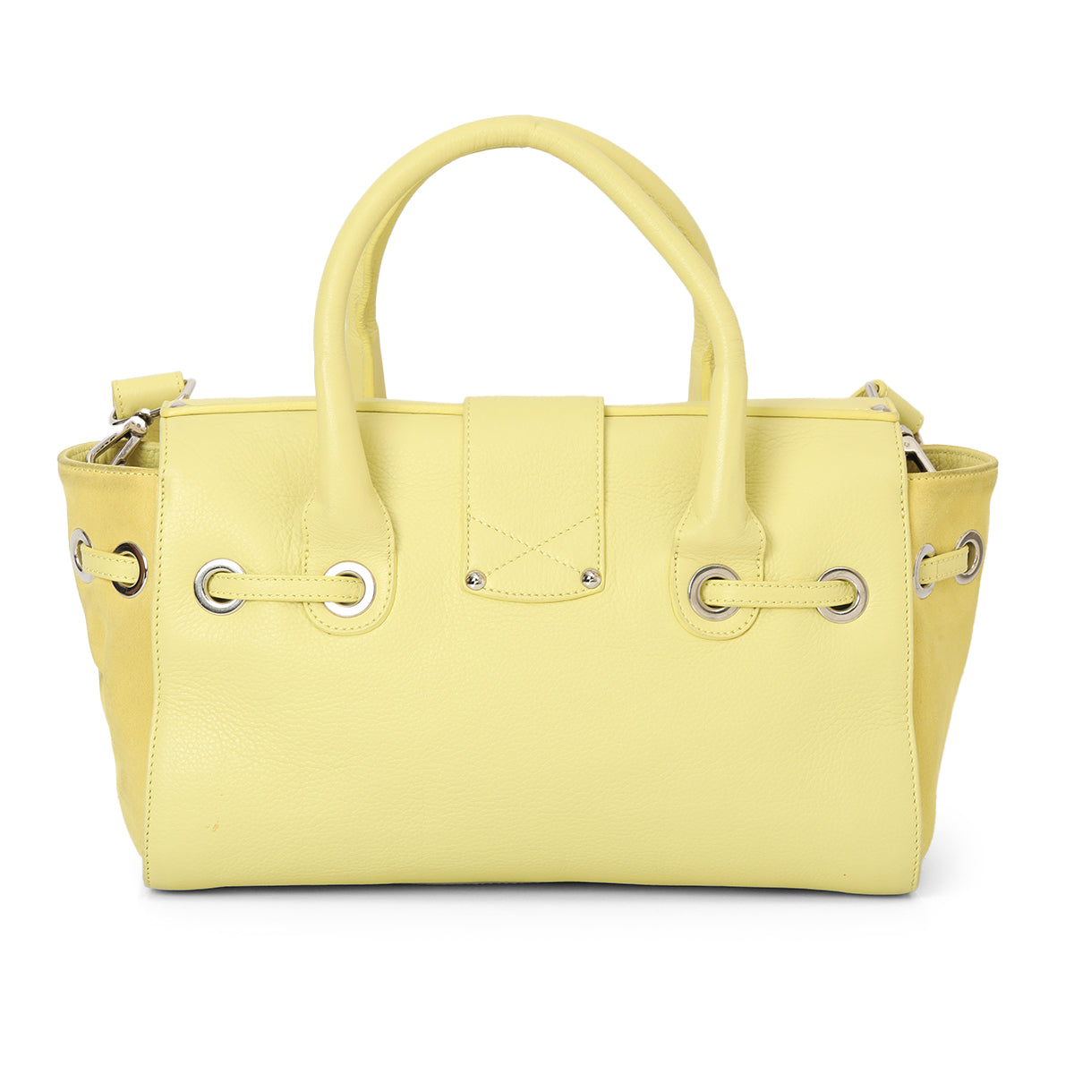 Yellow Leather Small Rosalie Top Handle Bag Medium